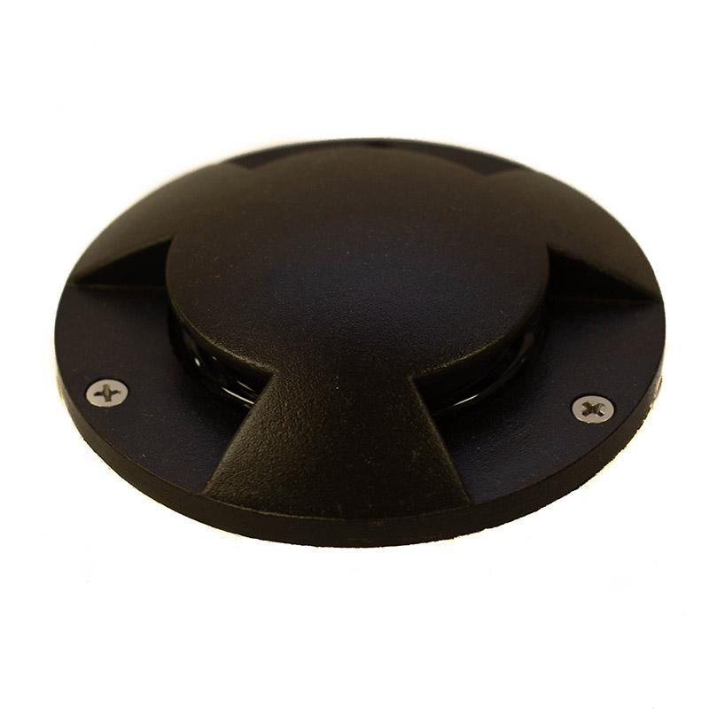 CopperMoon Lighting CM.391 Brass Well Light 3 Port Holes, Low Profile Top