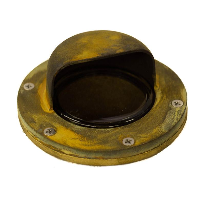 CopperMoon Lighting CM.393 Brass Well Light 180 Degree Cut-off Shield