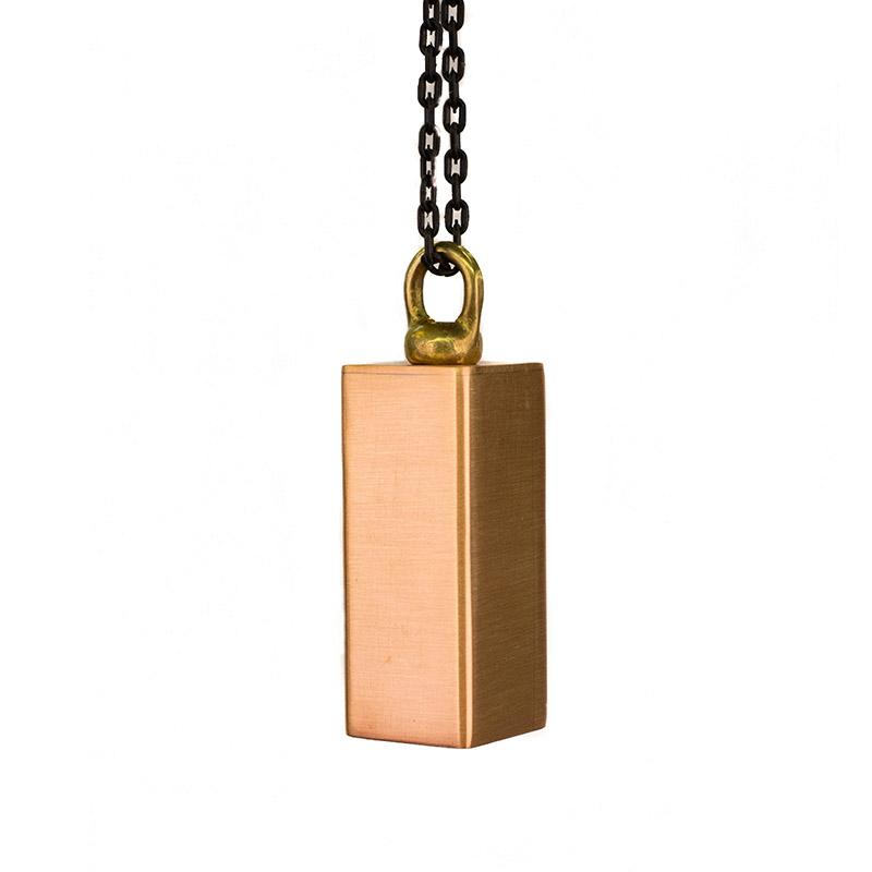 CopperMoon Lighting CM.605 Copper & Brass Square Hanging Pendant Light