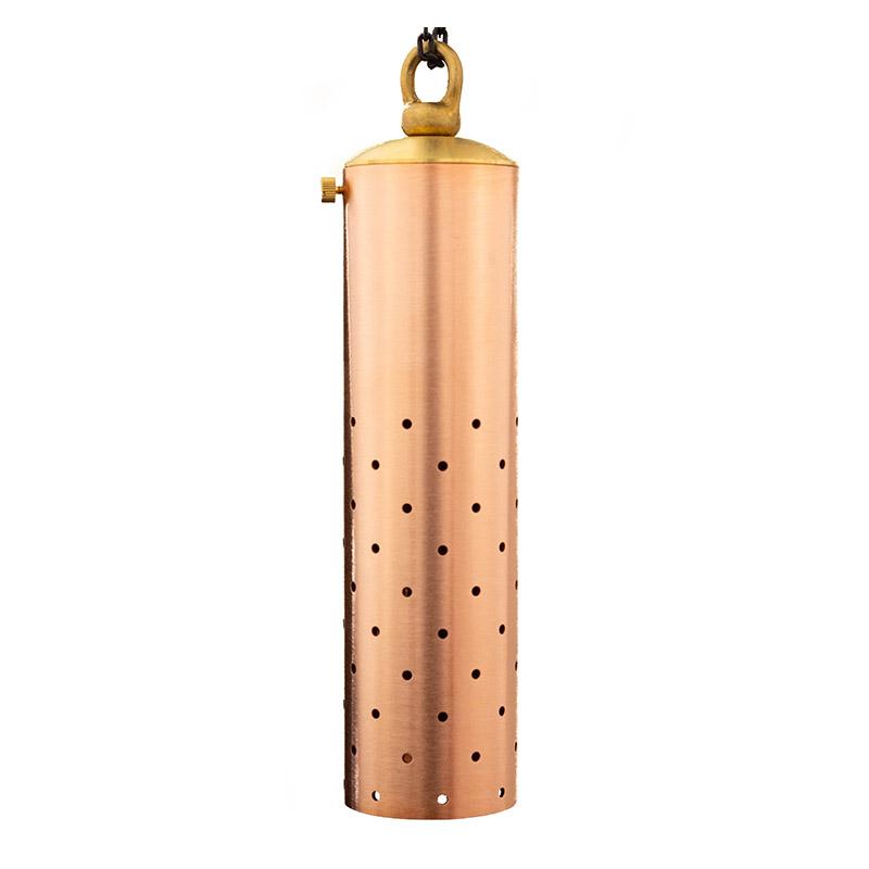 CopperMoon Lighting CM.615 Copper & Brass 8Inch Hanging Pendant Light Perforated Holes