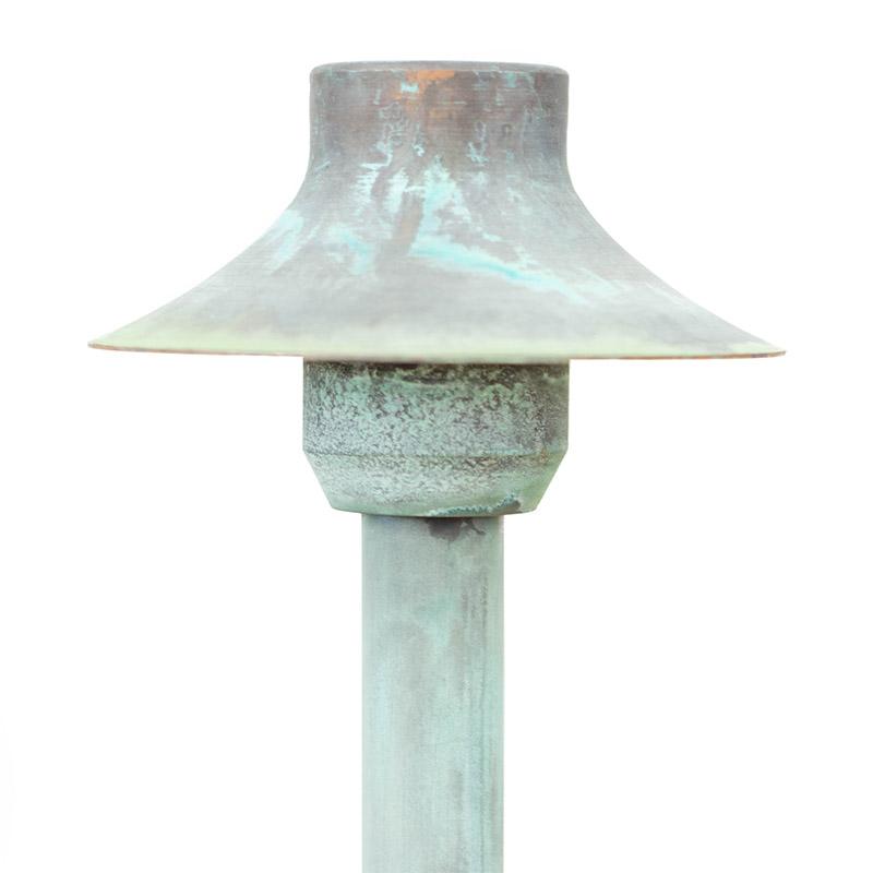 CopperMoon Lighting CM.705-15 Copper 4.25Inch Path Light Top 15Inch X 3-4Inch Copper Stem With Stake