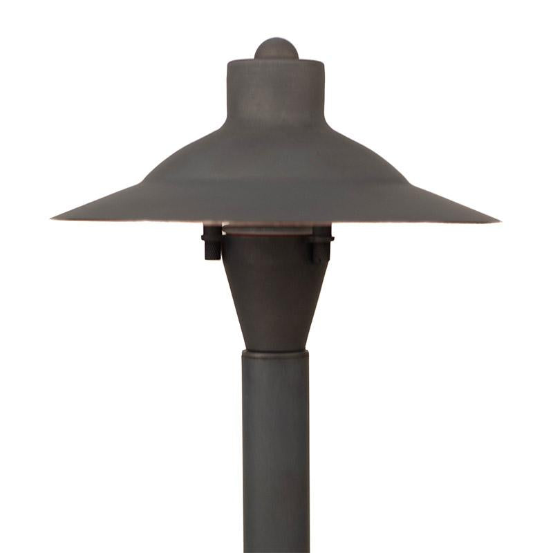 CopperMoon Lighting CM.730-20CG Copper 9Inch Commercial Grade Path Light Top, 18 Inch Copper Stem With Stake