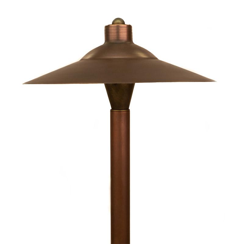 CopperMoon Lighting CM.750-20CG Copper 11Inch Commercial Grade Path Light Top 18 Inch Copper Stem With Stake