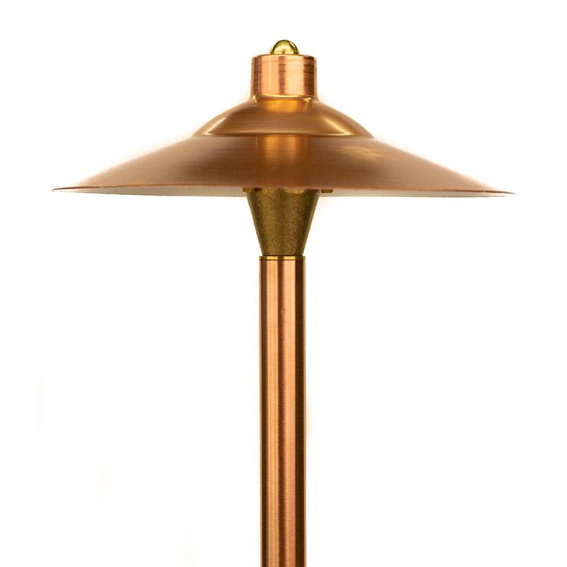 CopperMoon Lighting CM.750-20CG Copper 11Inch Commercial Grade Path Light Top 18 Inch Copper Stem With Stake
