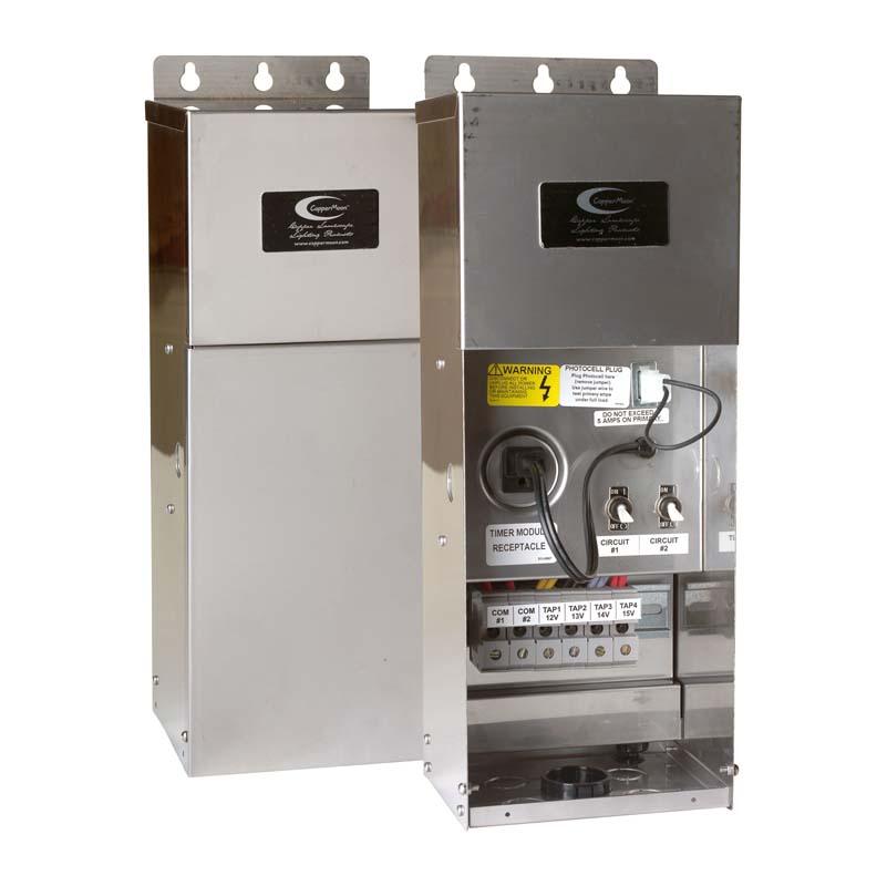 CopperMoon Lighting E-CM.TRX-600-1222 600W 12-25V Multi Tap Stainless Steel Transformer