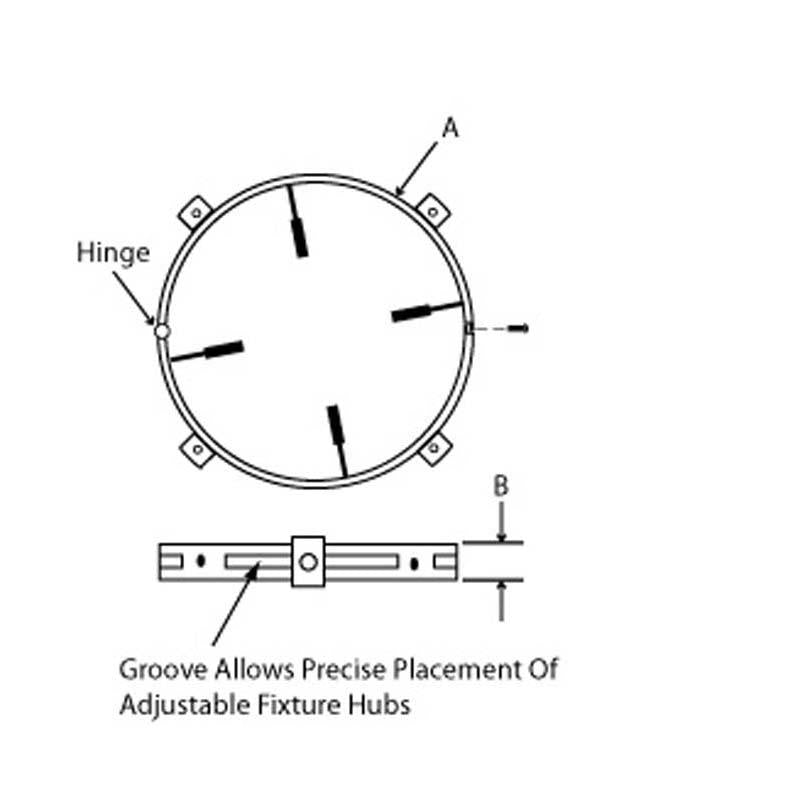 Focus Industries FA-TR Series Tree Rings with 4 Fixture Hubs