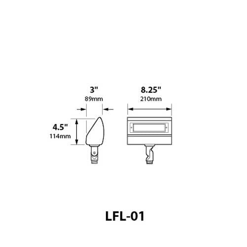 Focus Industries LFL-01-LEDP Series 8W 3000K LED Flood Lights 12V & 120V