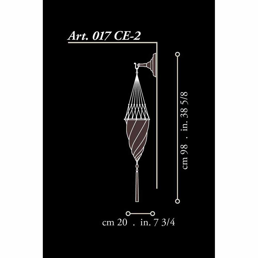 Fortuny 017-CE-4 Cesendello Plain Silk Wall Sconce - 6-3/4" Additional Image 2