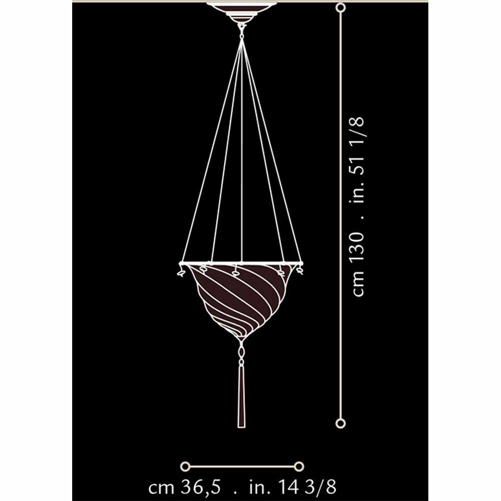 Fortuny 037-SK-4 Samarkanda Plain Silk Flush Mounted - 14-3/8" Additional Image 2