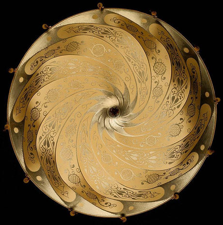 Fortuny 079-SA-1 Large Scudo Saraceno Decorated Silk Suspended Classic - 30-7/8"