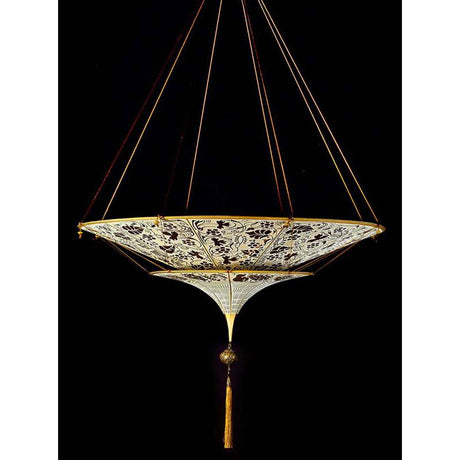Fortuny 086-SH-1 Scheherazade 2 Tiers in Decorated Silk Suspended - 33-7/8"