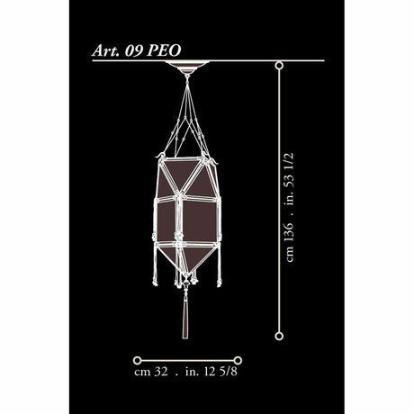 Fortuny 09-PEO-3 Peonia Plain Silk Suspended - 12-5/8" Additional Image 1