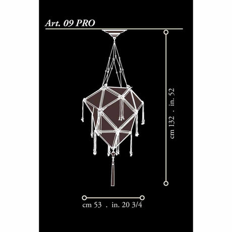 Fortuny 09-PRO-3 Proibita Plain Silk Suspended - 20-7/8" Additional Image 1