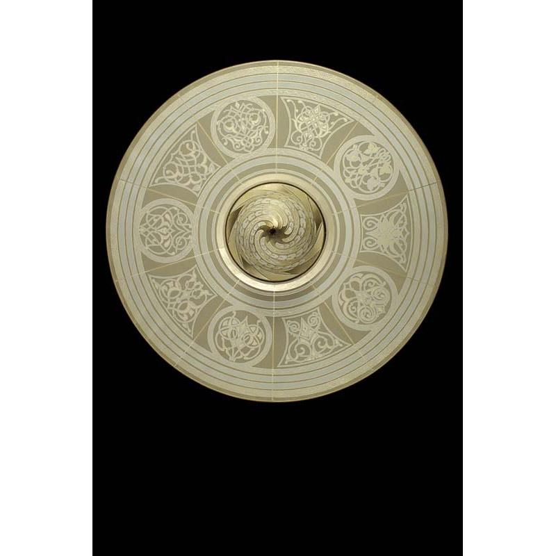 Fortuny 124-SD-1 Samarkanda Decorated Silk with Disk Suspended - 48-7/8"