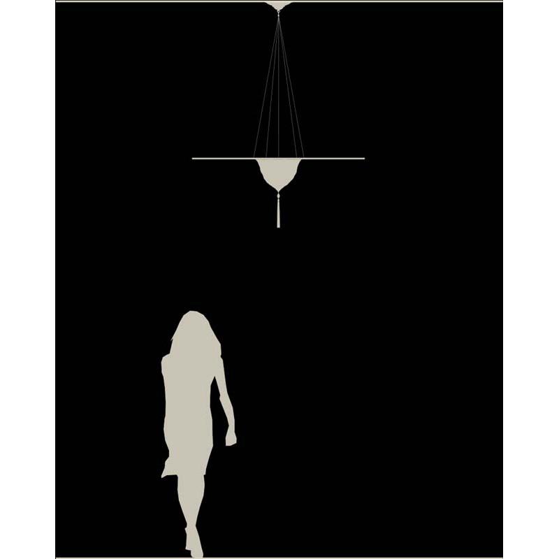 Fortuny 124-SD-3 Samarkanda Plain Silk with Disk Suspended - 48-7/8"