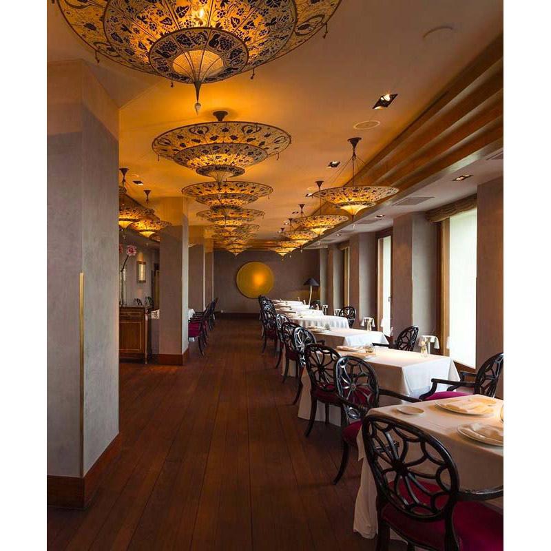 Fortuny 126-SH-1 Scheherazade 3 Tiers in Decorated Silk Suspended - 49-3/8"