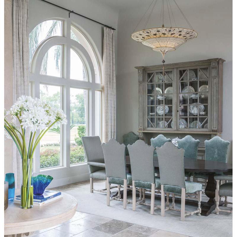 Fortuny 126-SH-1 Scheherazade 3 Tiers in Decorated Silk Suspended - 49-3/8"