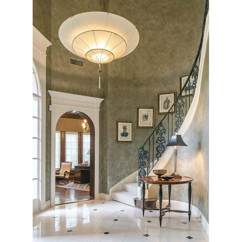 Fortuny 126-SH-3 3 Tiered Scheherazade in Plain Silk Suspended Plain - 49-3/8"