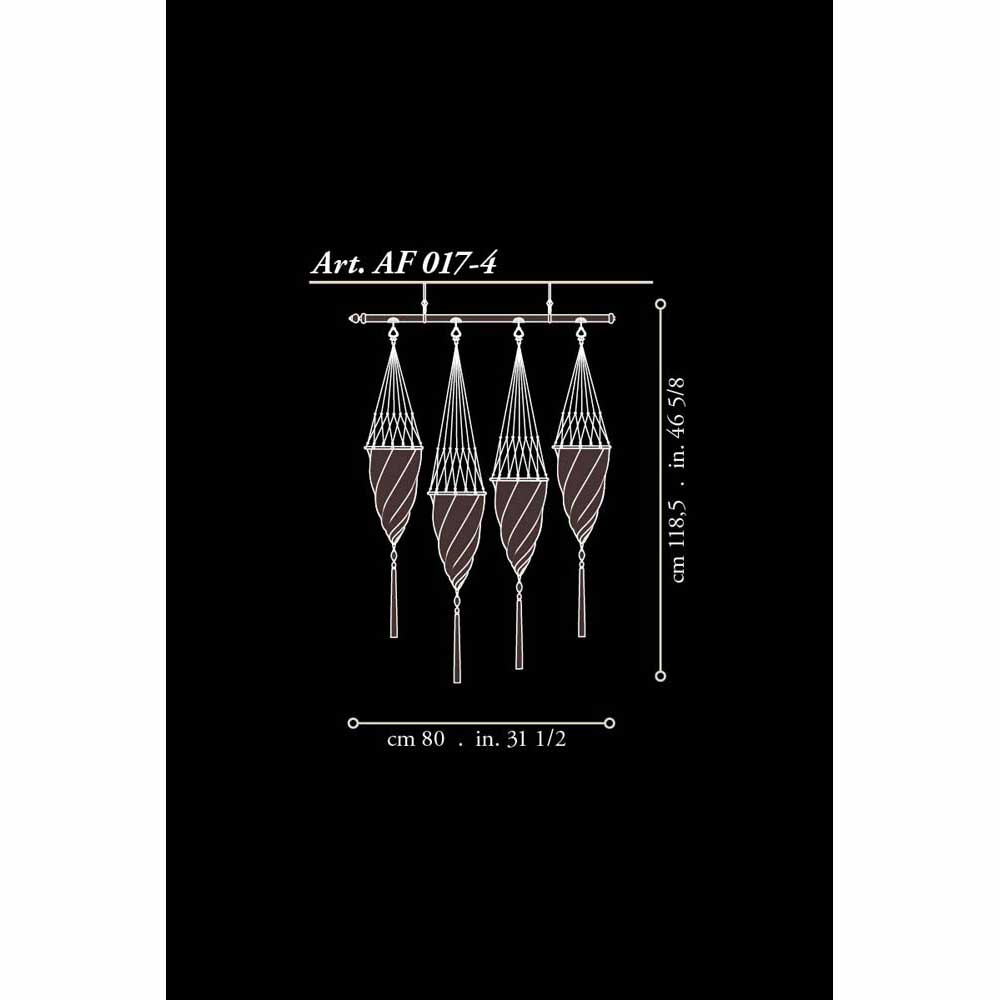 Fortuny AF-017 Silk Cesendello on Rod Suspended Classic - 6-3/4" Additional Image 9