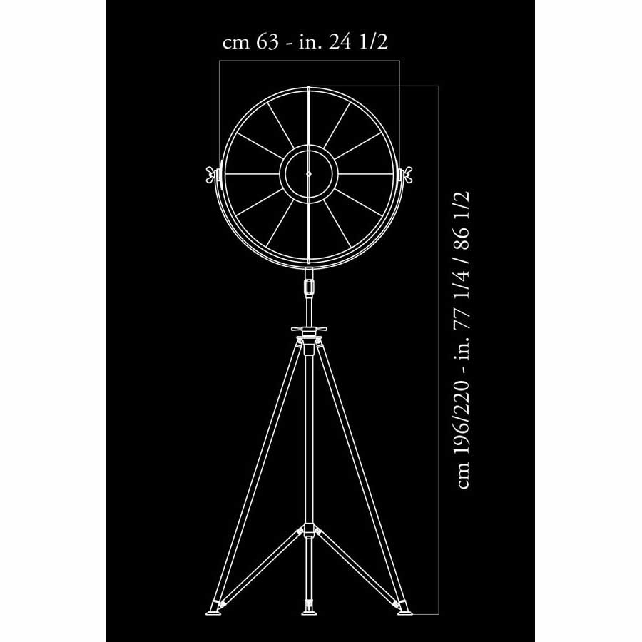 Fortuny DF63TRA-33 Studio 63 Tripod White Stand Floor Lamp Additional Lamp 3