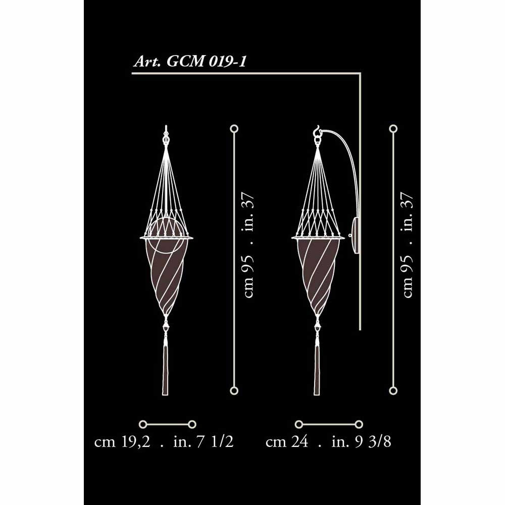 Fortuny G-CM-019-1 Glass Cesendello Arc Wall - 7-1/2" Additional Image 2