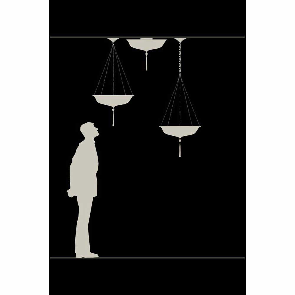 Fortuny G055SA-1 Small Scudo Saraceno Decorated Glass Suspended - 21-1/2" Additional Image 5