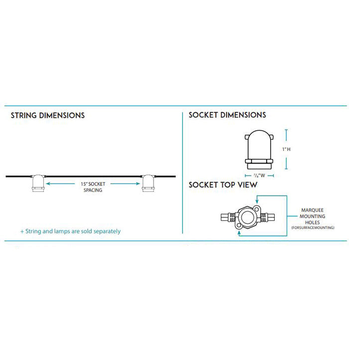 Lightcraft Outdoor Intermediate Bistro String 12V,120V