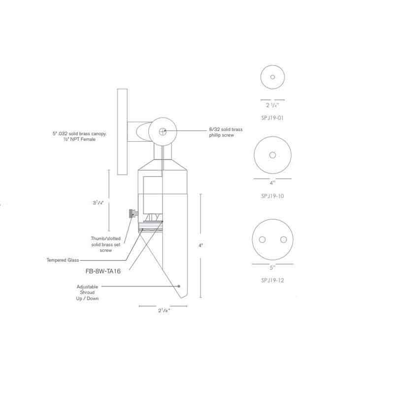 SPJ Lighting SPJ-AL1 8W LED Directional Down Light 12V
