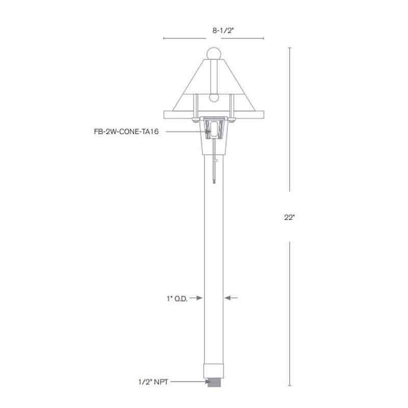 SPJ Lighting SPJ-CC102-LED inch 2W LED Pathway Light 12V