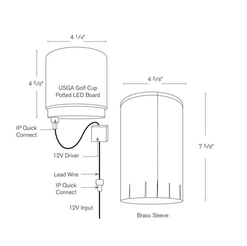 SPJ Lighting SPJ-GBP9 2W LED Putting Green Cup Light