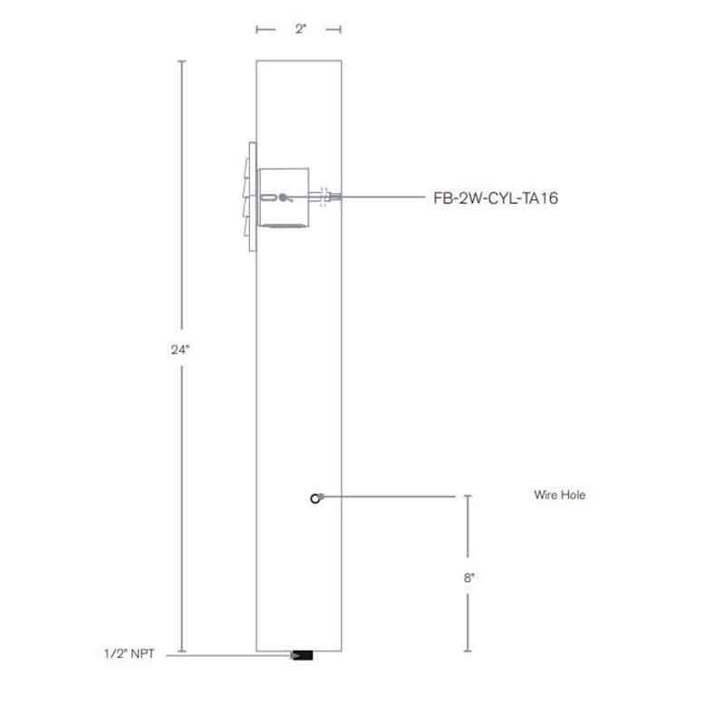 SPJ Lighting SPJ-GDG-24-L 2W LED Contemporary Bollard 12V - Seginus Lighting