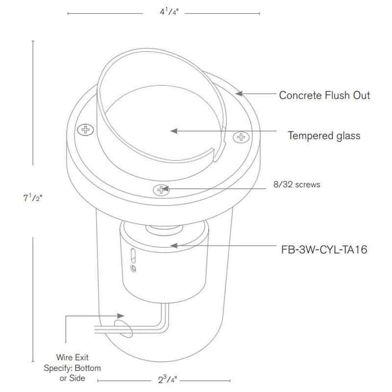SPJ Lighting SPJ-MW1000 P-SH 8W LED Adjustable Well Light with Shroud 12V - Seginus Lighting
