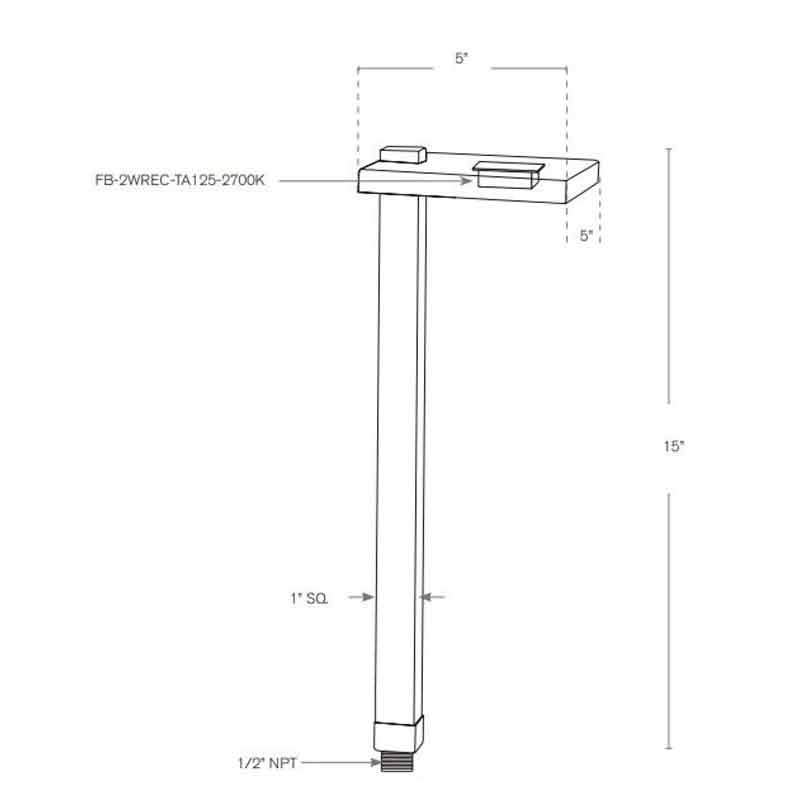 SPJ Lighting SPJ-SQ500 2W LED Contemporary Pathlight 12V - Seginus Lighting