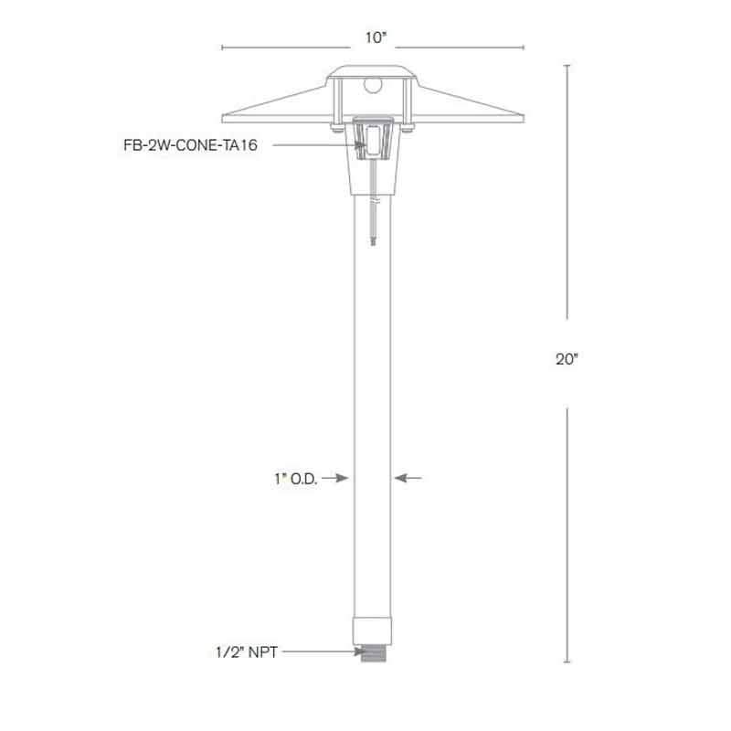 SPJ Lighting SPJ10-06 2W LED Walkway Light 12V