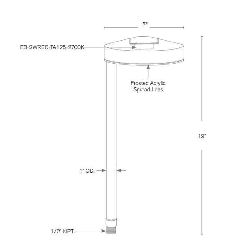 SPJ Lighting SPJ11-05 2W LED Walkway Light 12V