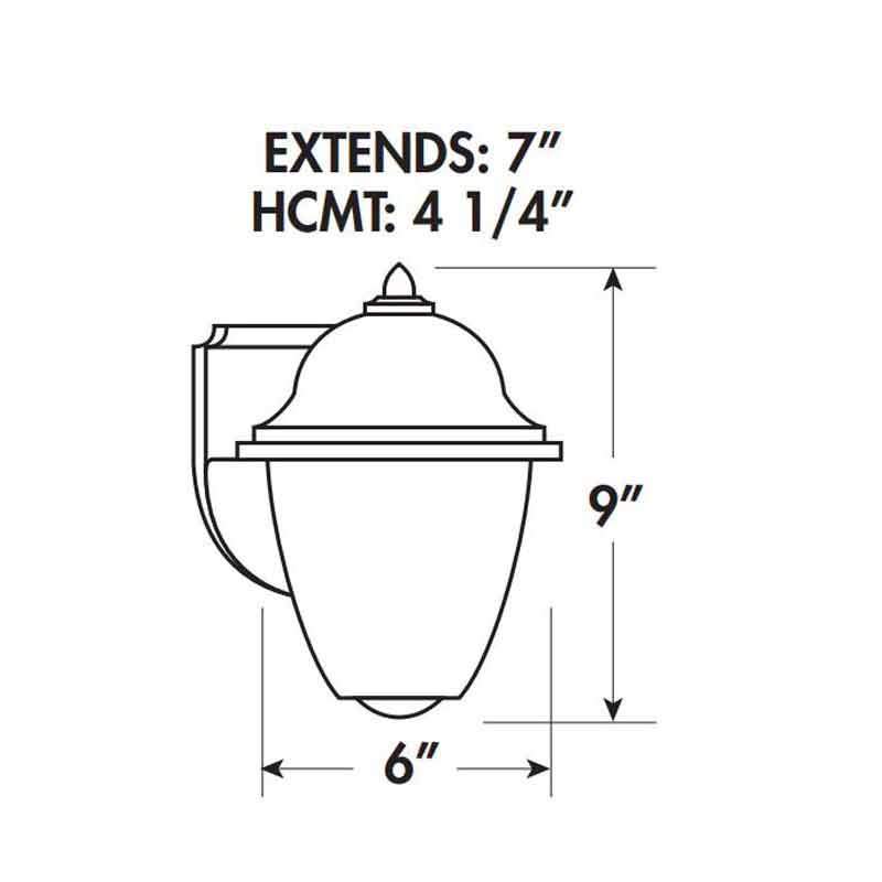 SPJ Lighting SPJ123 L900C 4000K Wall Mount Acorn