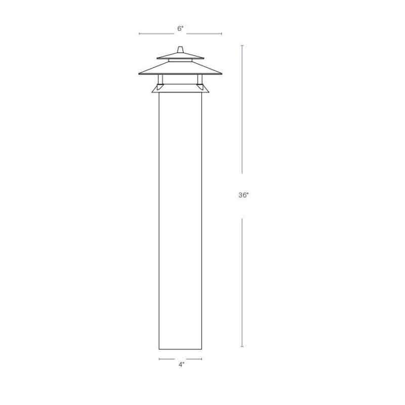 SPJ Lighting SPJ126-1-4 6W LED 4 Inch Diameter Post Bollard