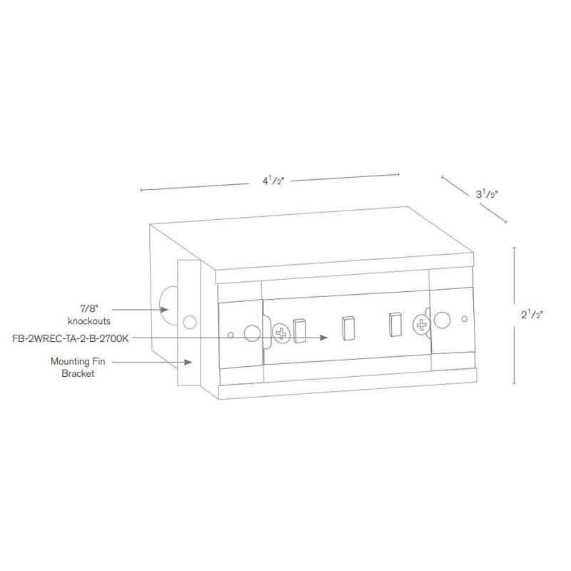 SPJ Lighting SPJ17-FB-SM-BOX 2W LED Recessed Small Box