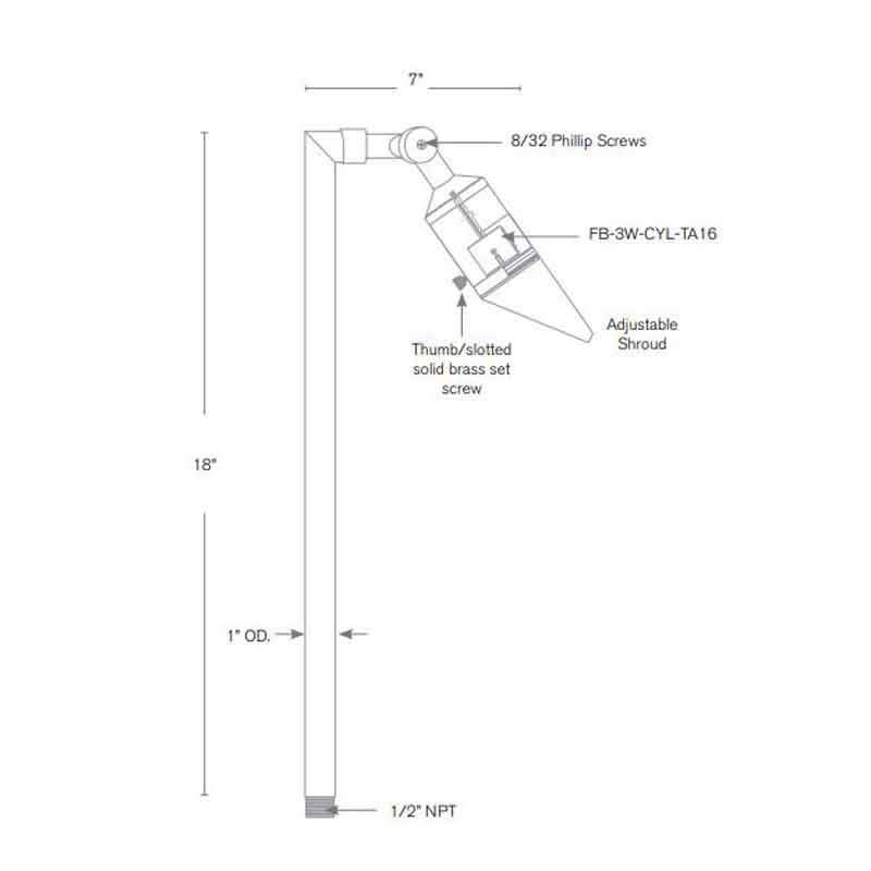 SPJ Lighting SPJ18-16 3W LED Directional Pathlight 12V