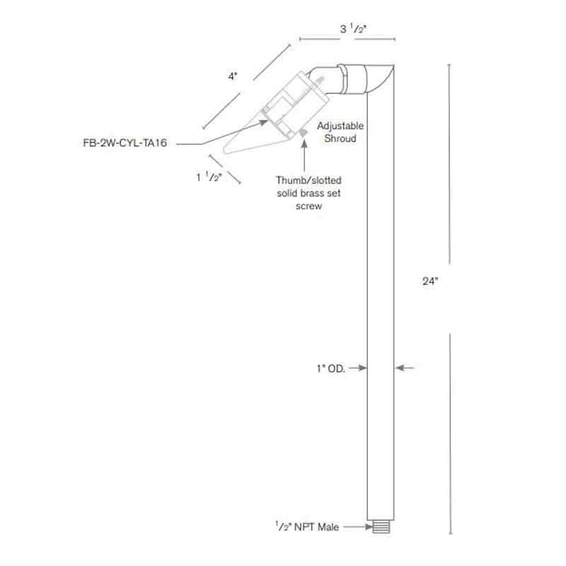 SPJ Lighting spj24-811 2W LED Pathlight 12V