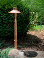 CopperMoon CM.730-10 12V Copper 9" Path Light Top, 20" Twisted Rope Stem With Stake - Seginus Lighting