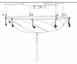 Kit To Convert Fortuny Scudo Saraceno Silk Suspended To Flush Mount - Seginus Lighting