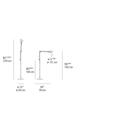 Artemide TOL0117 Tolomeo 10W Mini LED Floor Light - Seginus Lighting
