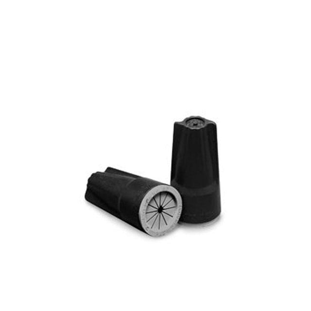 CopperMoon Lighting CM.WIRENUT-BLACK-100 Black-Grey DryConn Connectors - Sold in Bags of 100