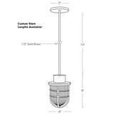 SPJ Lighting SPJ-NS-PM6-ST Nautical Pendant Mount Medium Base
