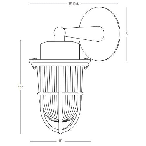 SPJ Lighting SPJ-NS-WM5 Nautical Wall Mount 10W LED 120V