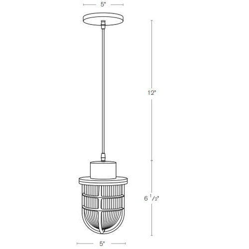 SPJ Lighting SPJ-NS5-C Nautical Pendant Mount Medium Base