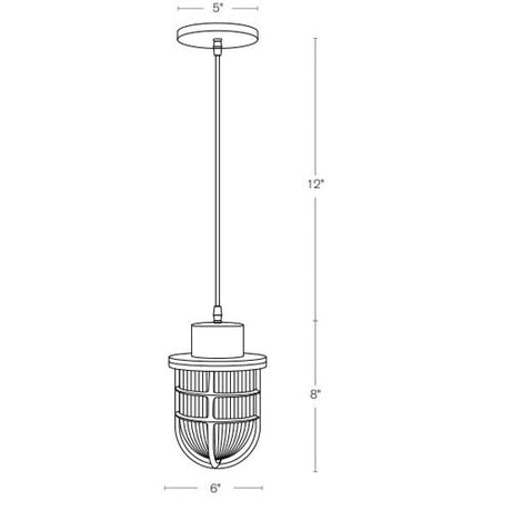 SPJ Lighting SPJ-NS6-C Nautical Pendant Mount 10W LED 120V