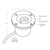 SPJ Lighting SPJ13-14FM-2W 2W LED Brass Underwater Light