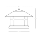 SPJ Lighting SPJ43-06B 8W 20 Inch Dia Round Column Mount Lantern